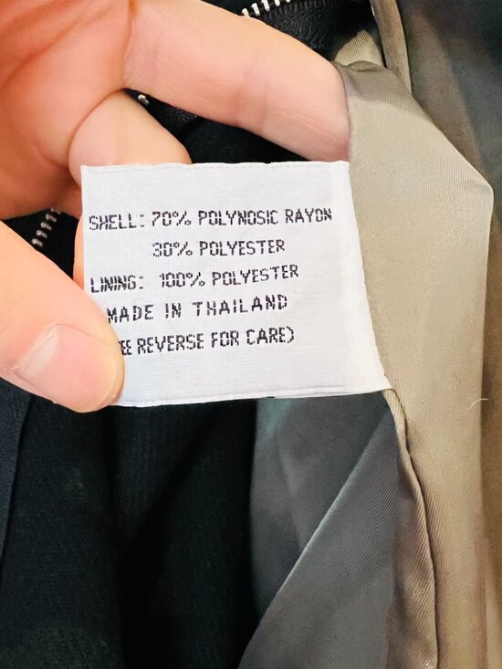 Jones New York Jacket Womens Double Breasted Button Up Trench Coat Size L / 12 P - Picture 13 of 16